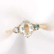 Ayana Ring, 1.23ct Unheated Madagascar Sapphire, oval shape gemstone