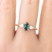Olivia Ring, 1.32ct Queensland Sapphire, oval shape gemstone