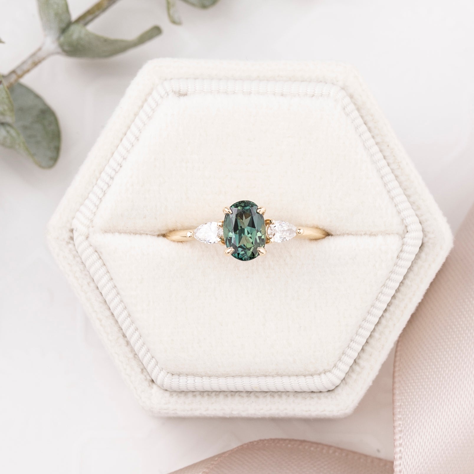Olivia Ring, 1.32ct Queensland Sapphire, oval shape gemstone