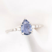 Estel Fleur Ring, 0.81ct Light Blue Srilanka Sapphire
