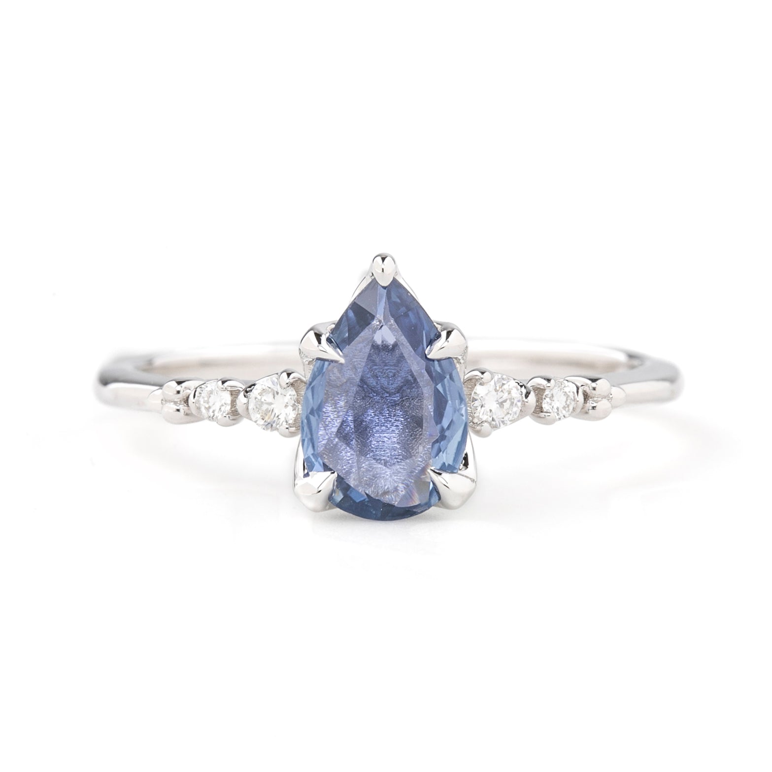 Estel Fleur Ring, 0.81ct Light Blue Srilanka Sapphire