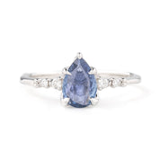 Estel Fleur Ring, 0.81ct Light Blue Srilanka Sapphire