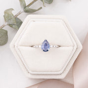 Estel Fleur Ring, 0.81ct Light Blue Srilanka Sapphire