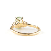 Teresa Ring, 2.19ct Light Green Madagascar Sapphire, oval shape gemstone