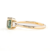 Olivia Ring, 1.79ct Light Green Srilanka Sapphire