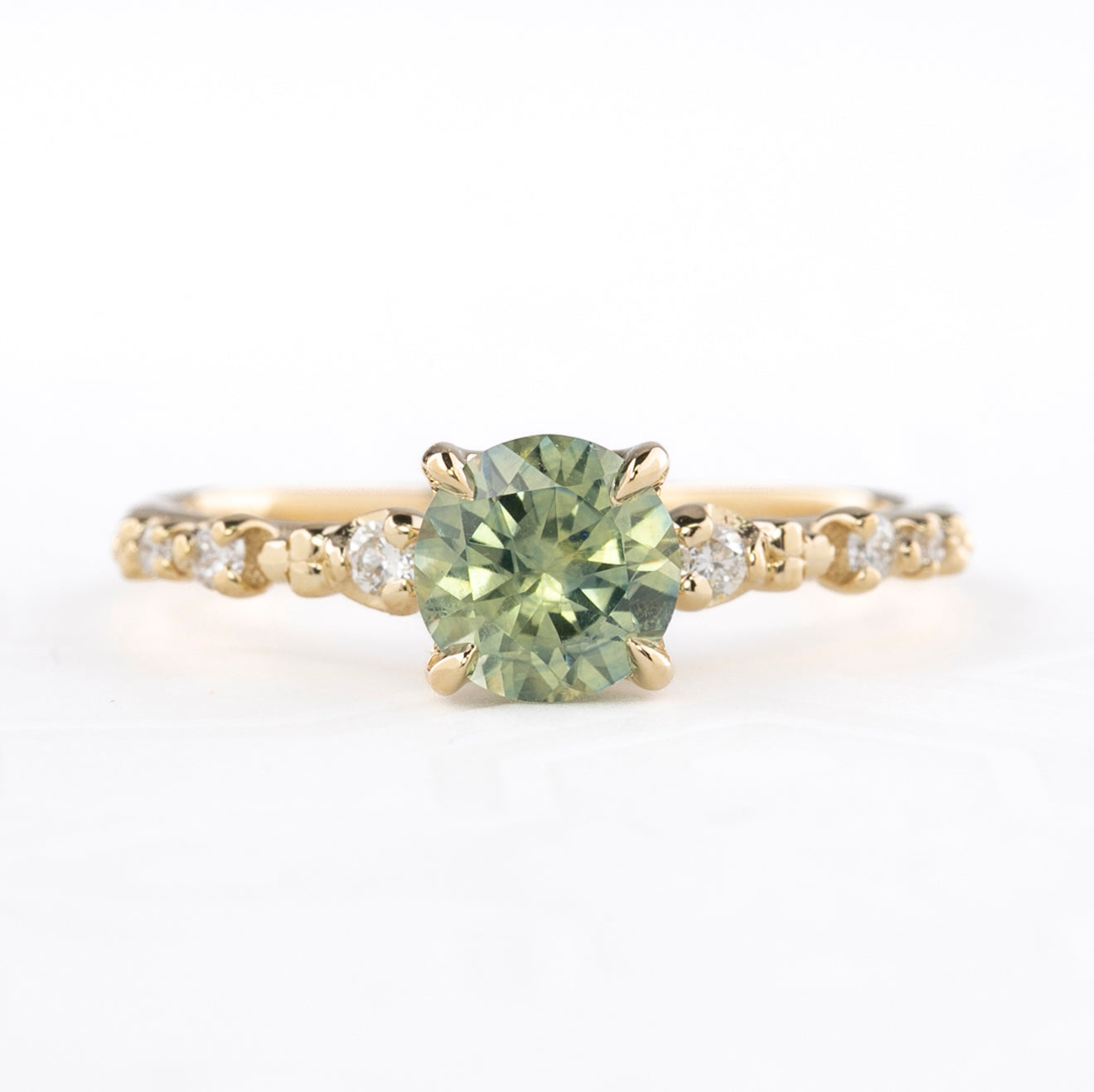 Wisteria Ring, 1.19ct Montana Sapphire