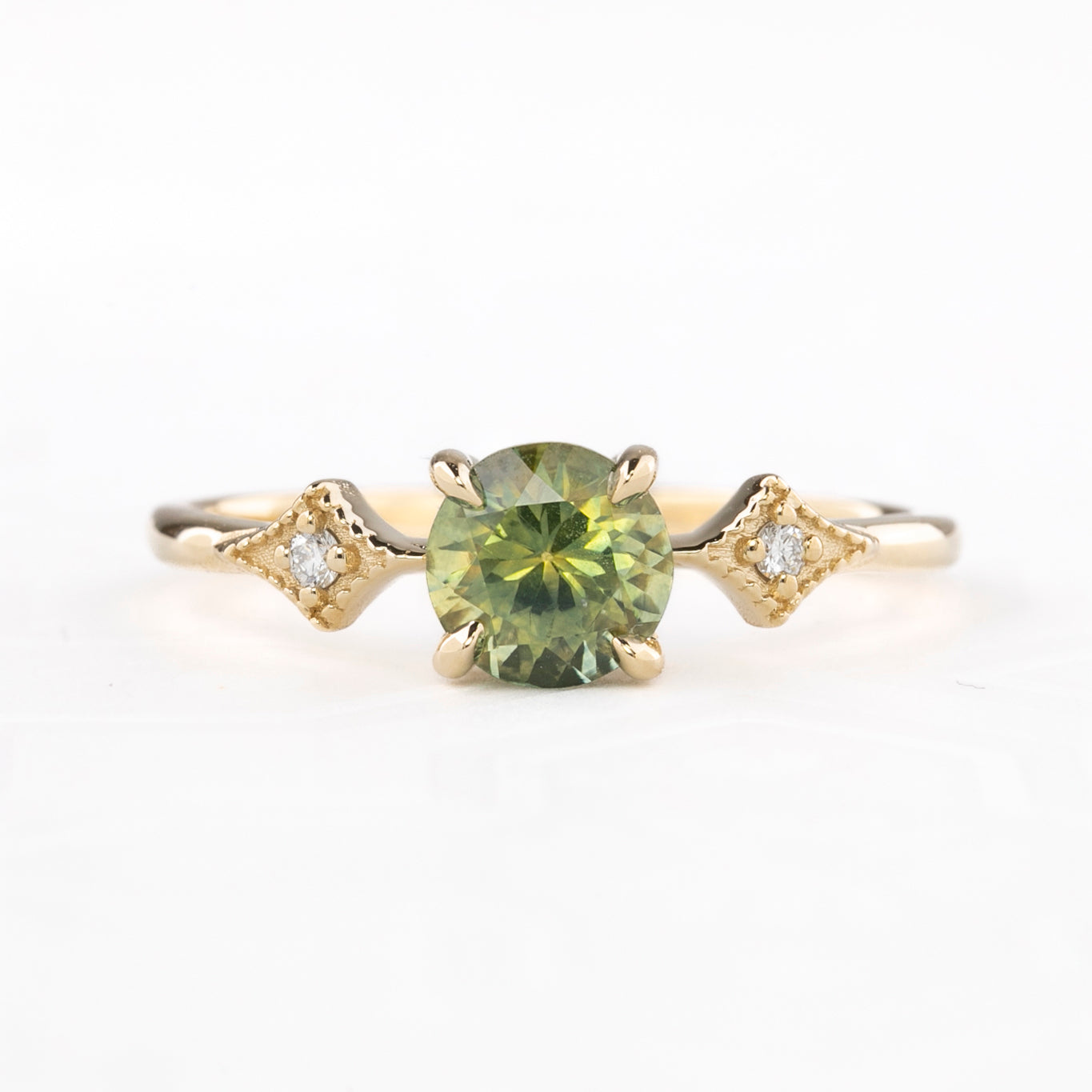 Charlene Ring, 1.11ct Montana Sapphire