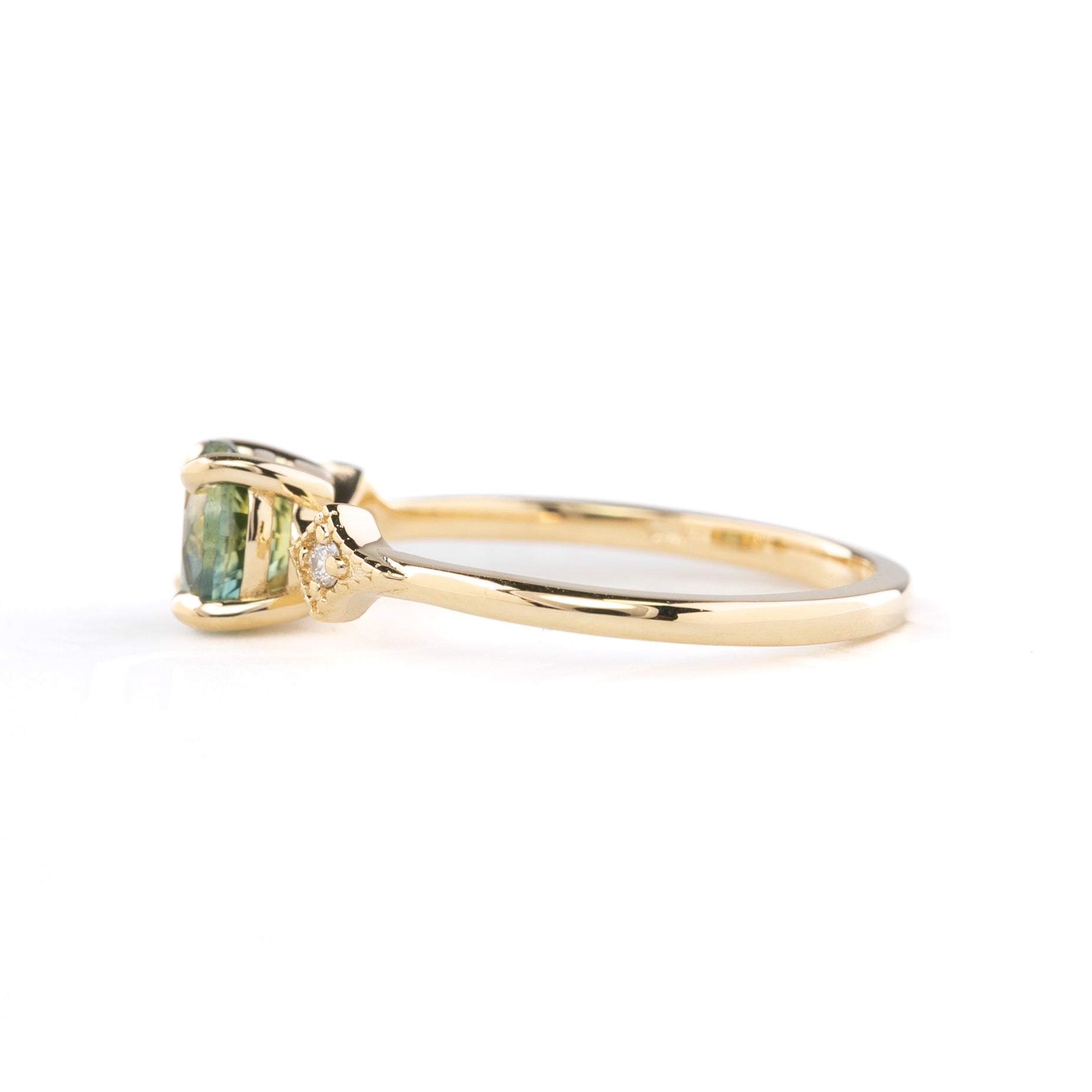 Charlene Ring, 1.11ct Montana Sapphire
