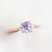Estel Fleur Ring 1.62ct Lavender Purple Spinel, 14k Rose Gold (One of a kind)