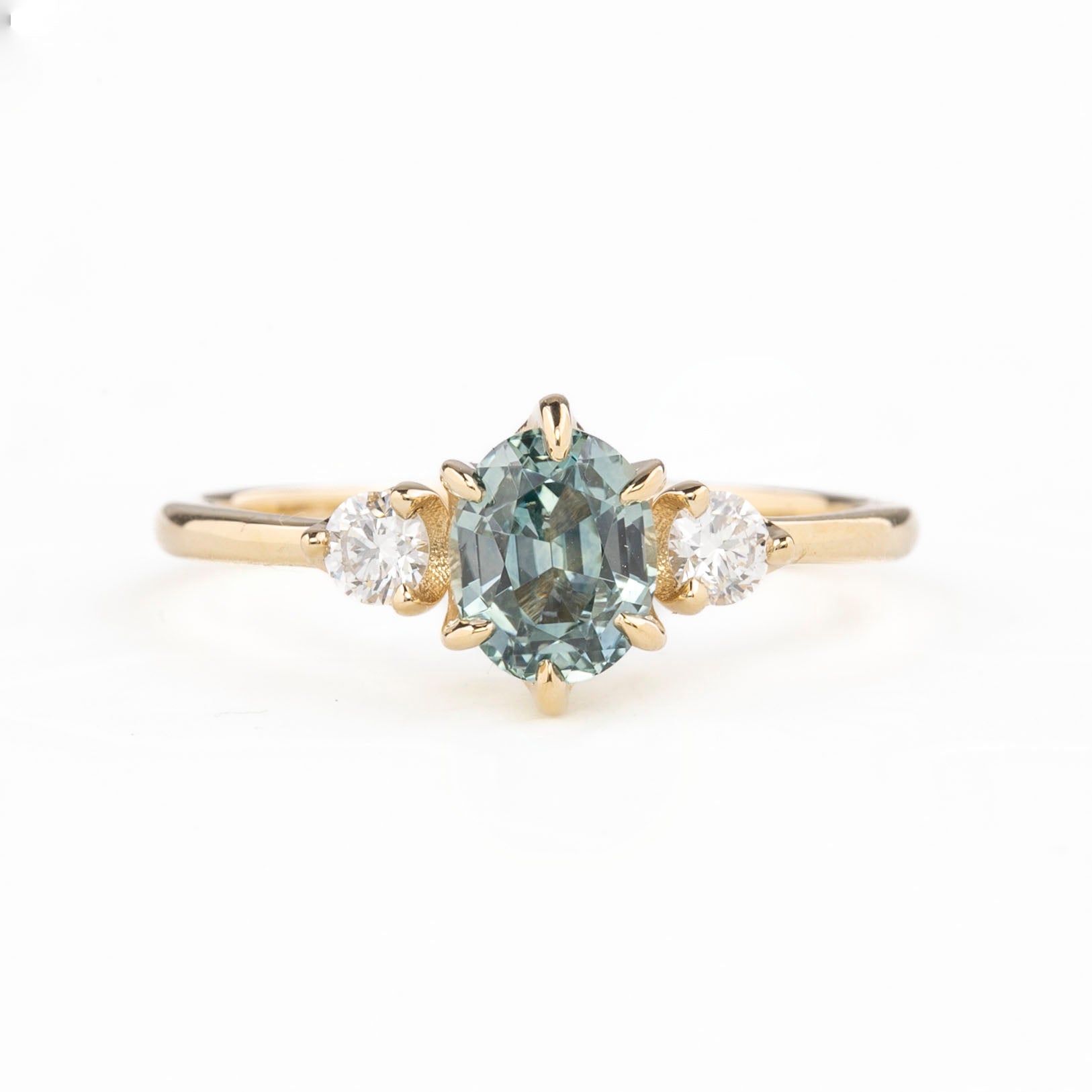 Ayana Ring, 1.10ct Montana Sapphire, oval shape gemstone