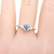 Ayana Ring, 1.10ct Montana Sapphire, oval shape gemstone