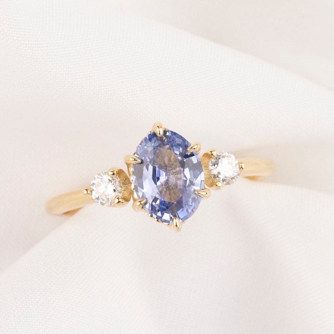 Ayana Ring, 1.36ct Srilanka Sapphire, oval shape gemstone