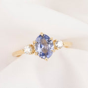 Ayana Ring, 1.36ct Srilanka Sapphire, oval shape gemstone