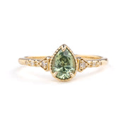Agatha Ring, 0.87ct Green Montana Sapphire