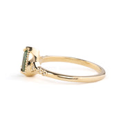 Agatha Ring, 0.87ct Green Montana Sapphire