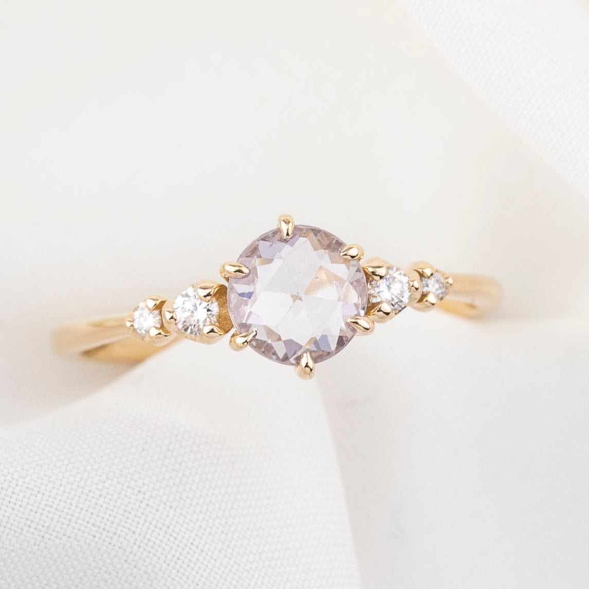 Mila Ring, 0.73ct Light Blue Madagascar Sapphire