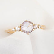 Mila Ring, 0.73ct Light Blue Madagascar Sapphire