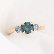 Juliette Ring, 1.10ct Teal Blue Montana Sapphire