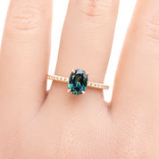 Maria Ring, 1.53ct Queensland Sapphire, oval shape gemstone
