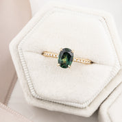 Maria Ring, 1.53ct Queensland Sapphire, oval shape gemstone
