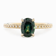 Maria Ring, 1.53ct Queensland Sapphire, oval shape gemstone