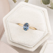 Sara Ring, 1.21ct Montana Sapphire, oval shape gemstone