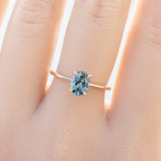 Sara Ring, 1.21ct Montana Sapphire, oval shape gemstone