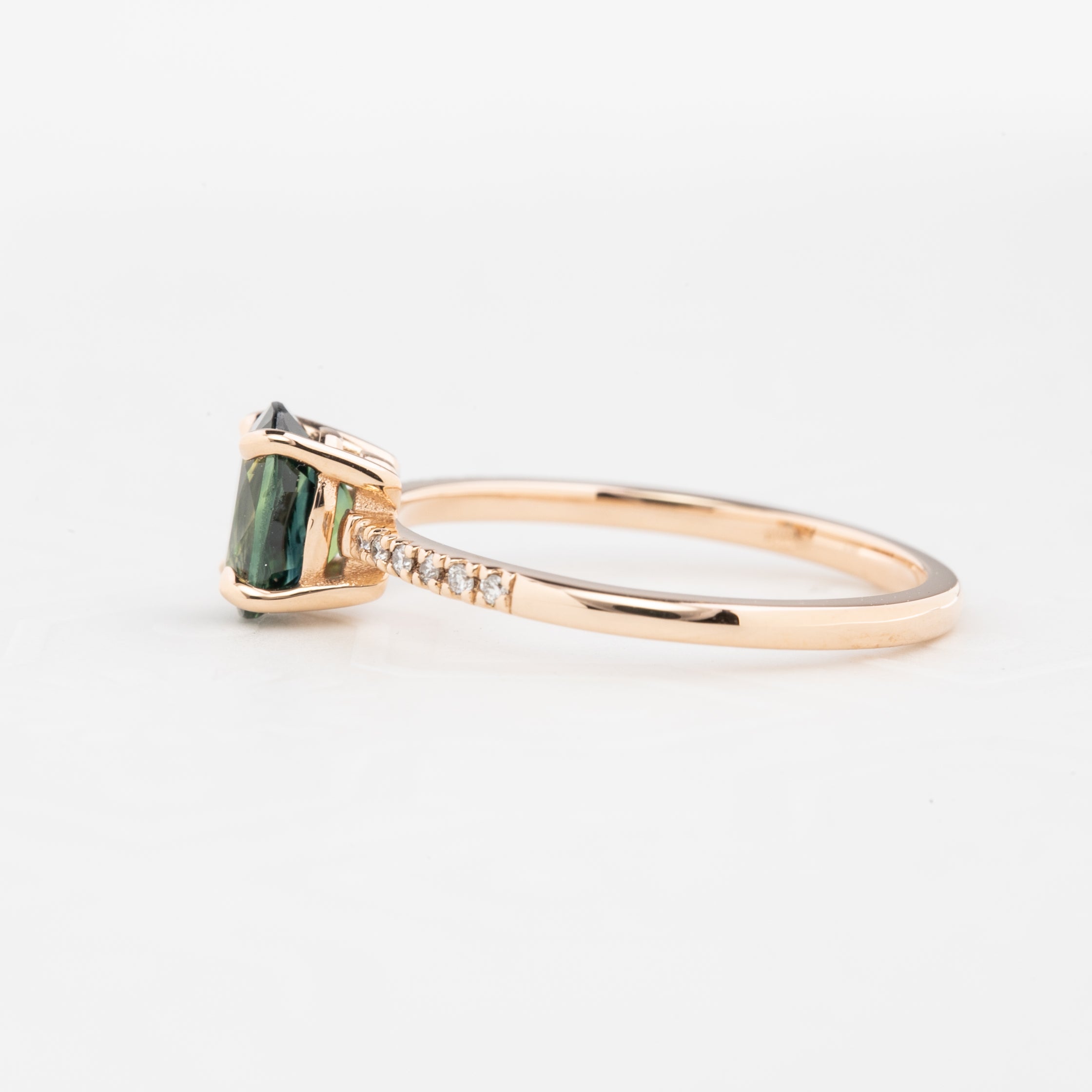 Audrey Ring, 1.1ct Queensland Sapphire, oval shape gemstone