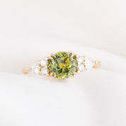 Remi Ring 1.50ct Parti Yellow Green Montana Sapphire, 14K Yellow Gold