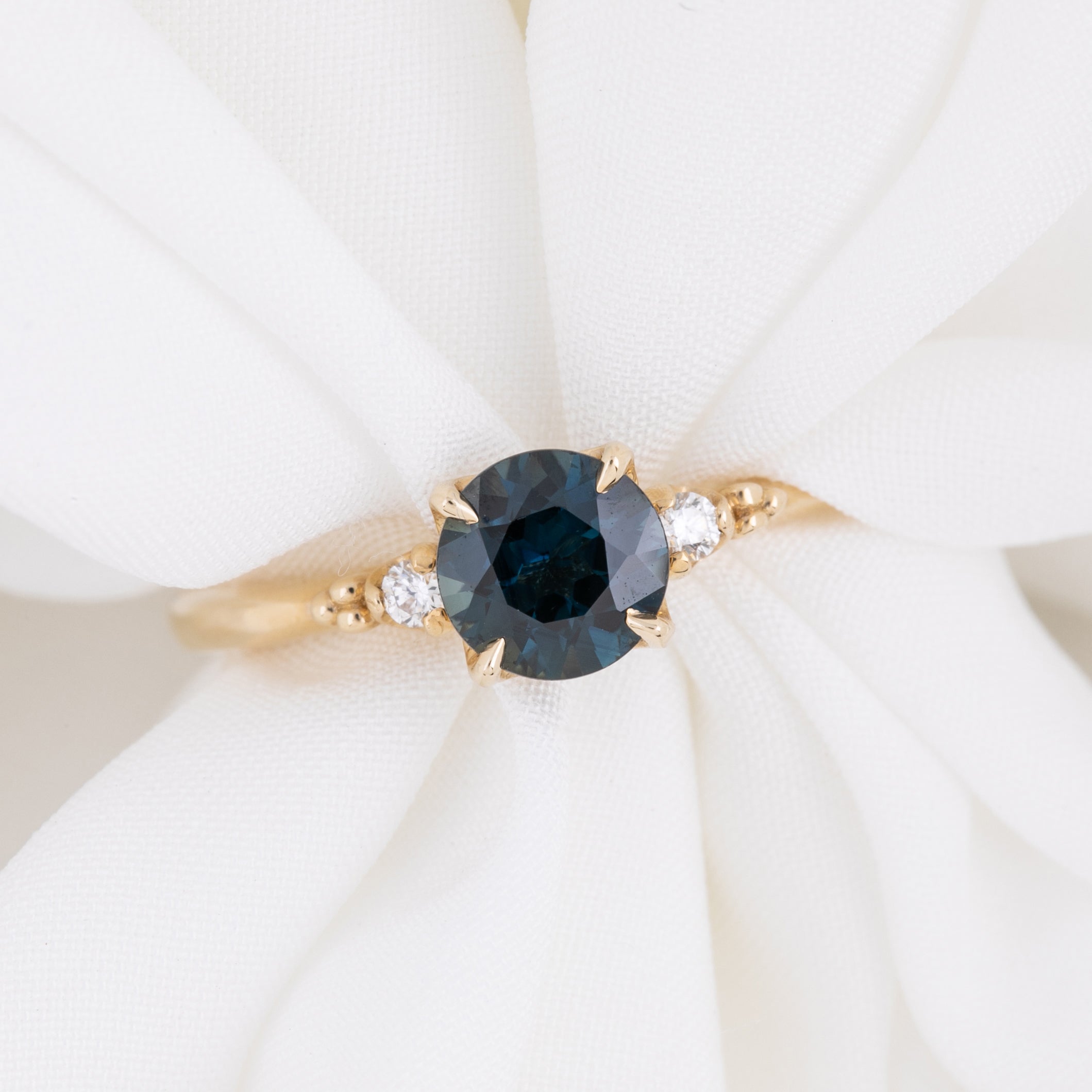 Estel Ring 0.99ct Deep Blue Queensland Sapphire (One of a kind)