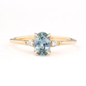 Estel Fleur Ring, 1.29ct Montana Sapphire, oval shape gemstone
