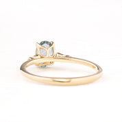 Estel Fleur Ring, 1.29ct Montana Sapphire, oval shape gemstone