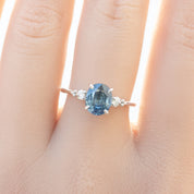 【一点物】エステルリング ・1.87ct・非加熱アフリカ産ブルーサファイア・K14WG
