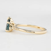 Estel Fleur Ring, 1.46ct Blue Montana Sapphire