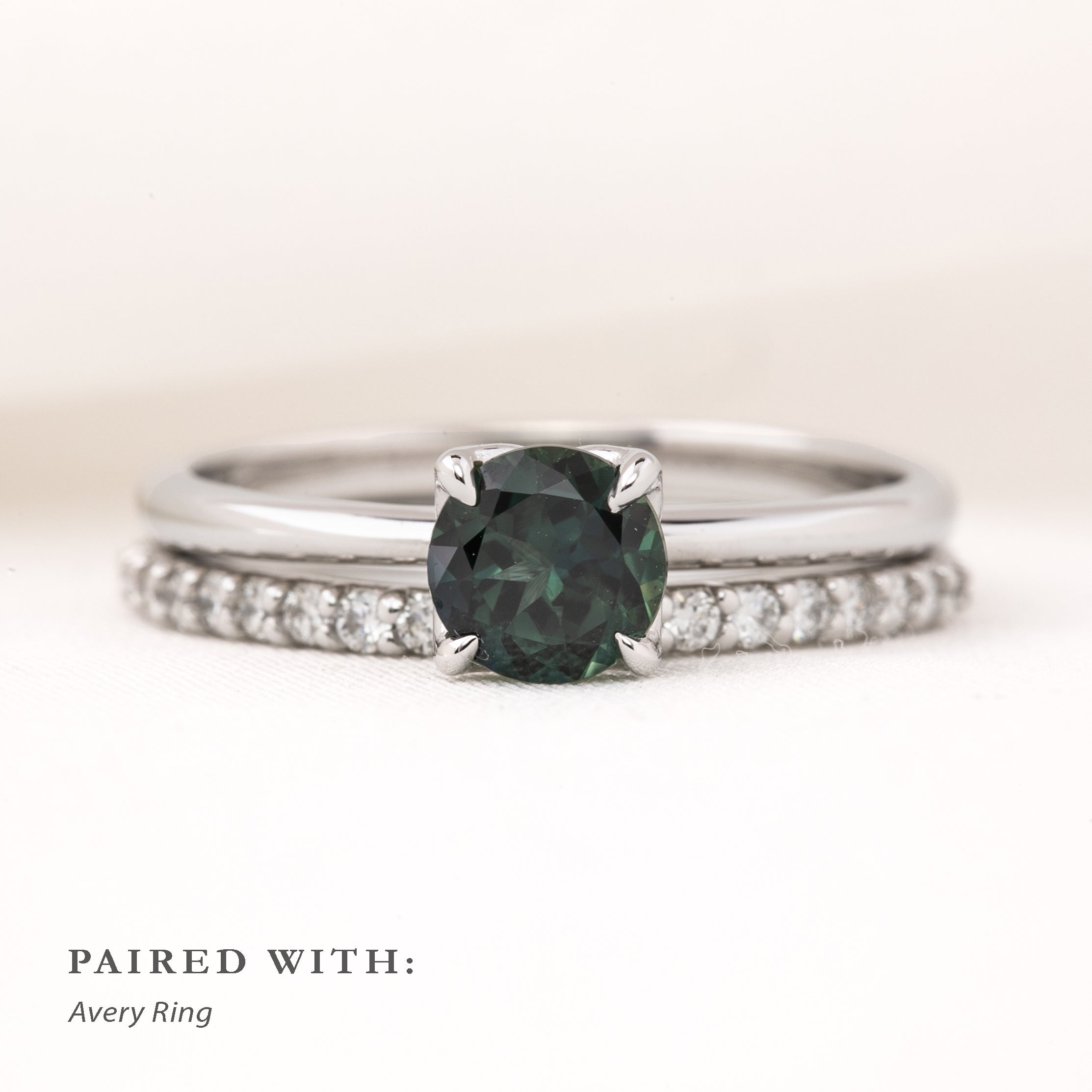 【即日配送】サラリング ・0.82ct・クイーンズランド産ブルーグリーンサファイア・K14WG