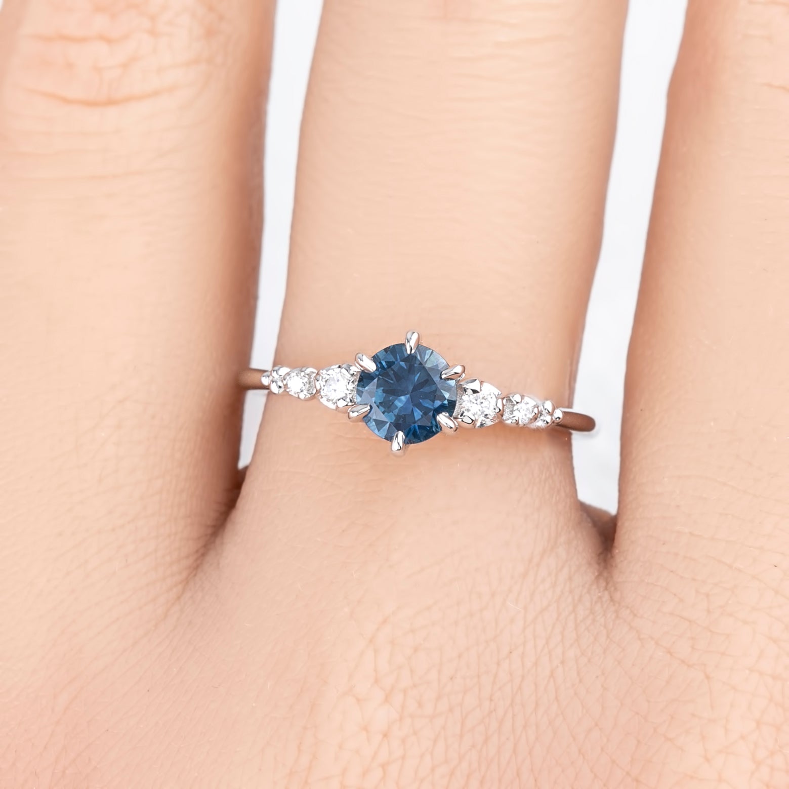 Estel Fleur Ring, 0.72ct Montana Sapphire