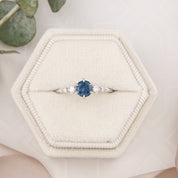 Estel Fleur Ring, 0.72ct Montana Sapphire