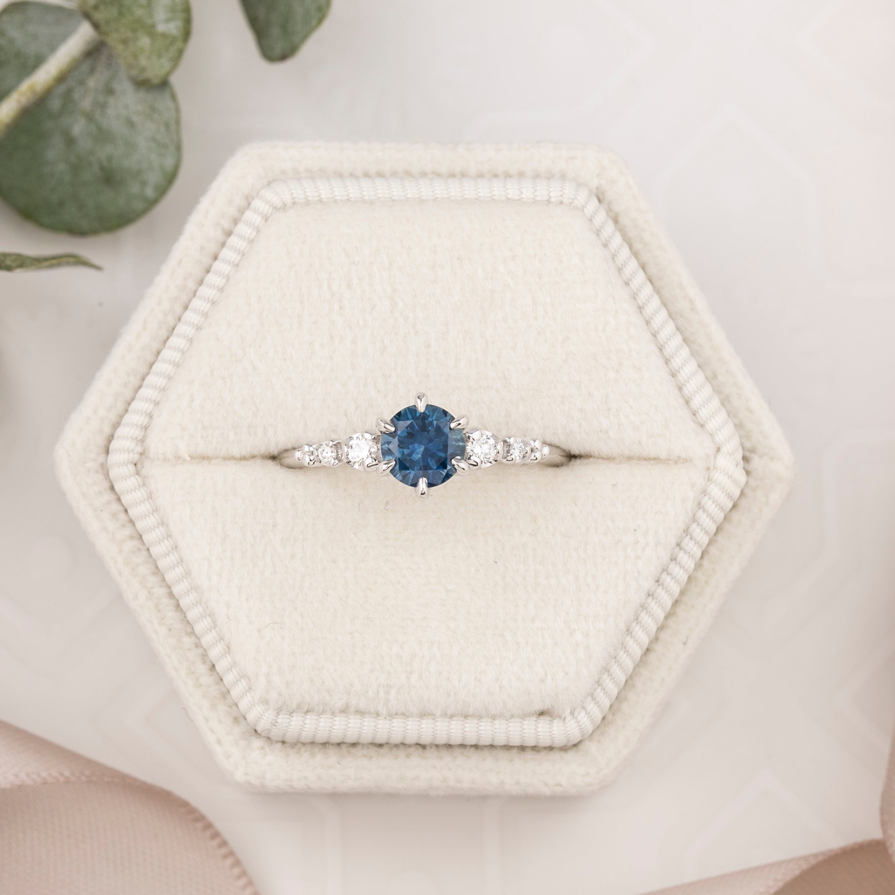 Estel Fleur Ring, 0.72ct Montana Sapphire