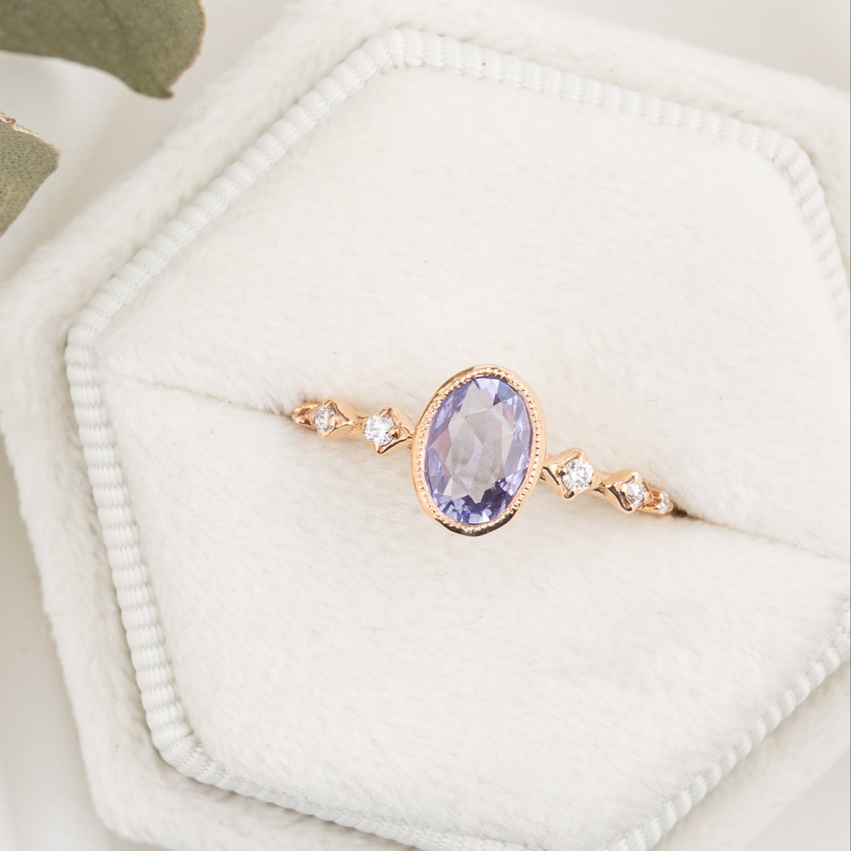 Celeste Ring, Madagascar Sapphire of your choice, oval shape gemstone
