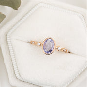 Celeste Ring, Madagascar Sapphire of your choice, oval shape gemstone