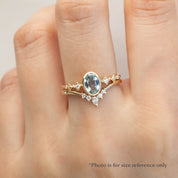 Celeste Ring, 0.76ct Madagascar Sapphire, oval shape gemstone
