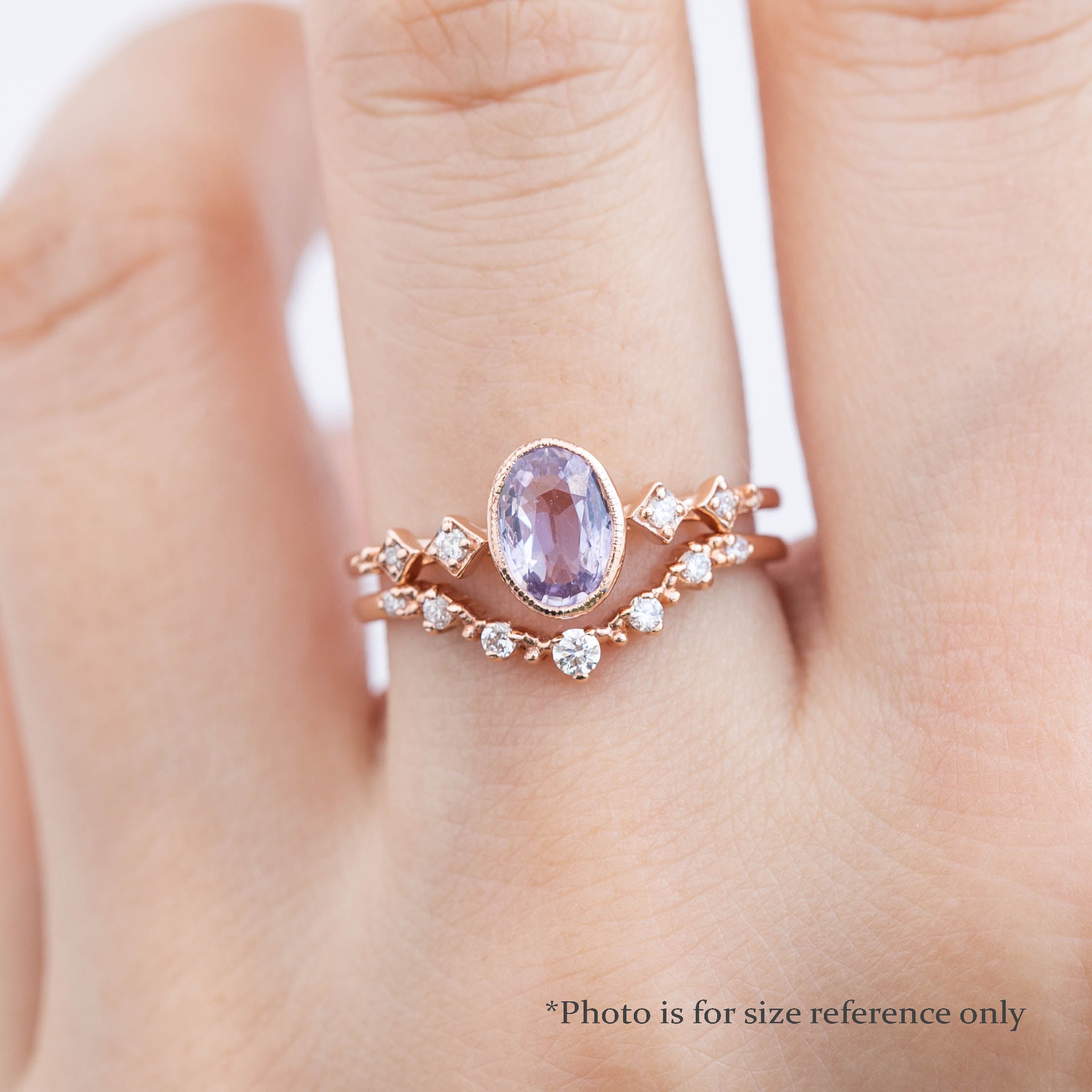 Celeste Ring, Madagascar Sapphire of your choice, oval shape gemstone