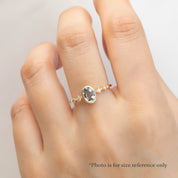 Celeste Ring, 0.76ct Madagascar Sapphire, oval shape gemstone