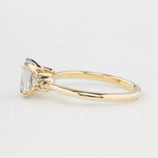 Teresa Ring, 1.90ct Light Green Madagascar Sapphire