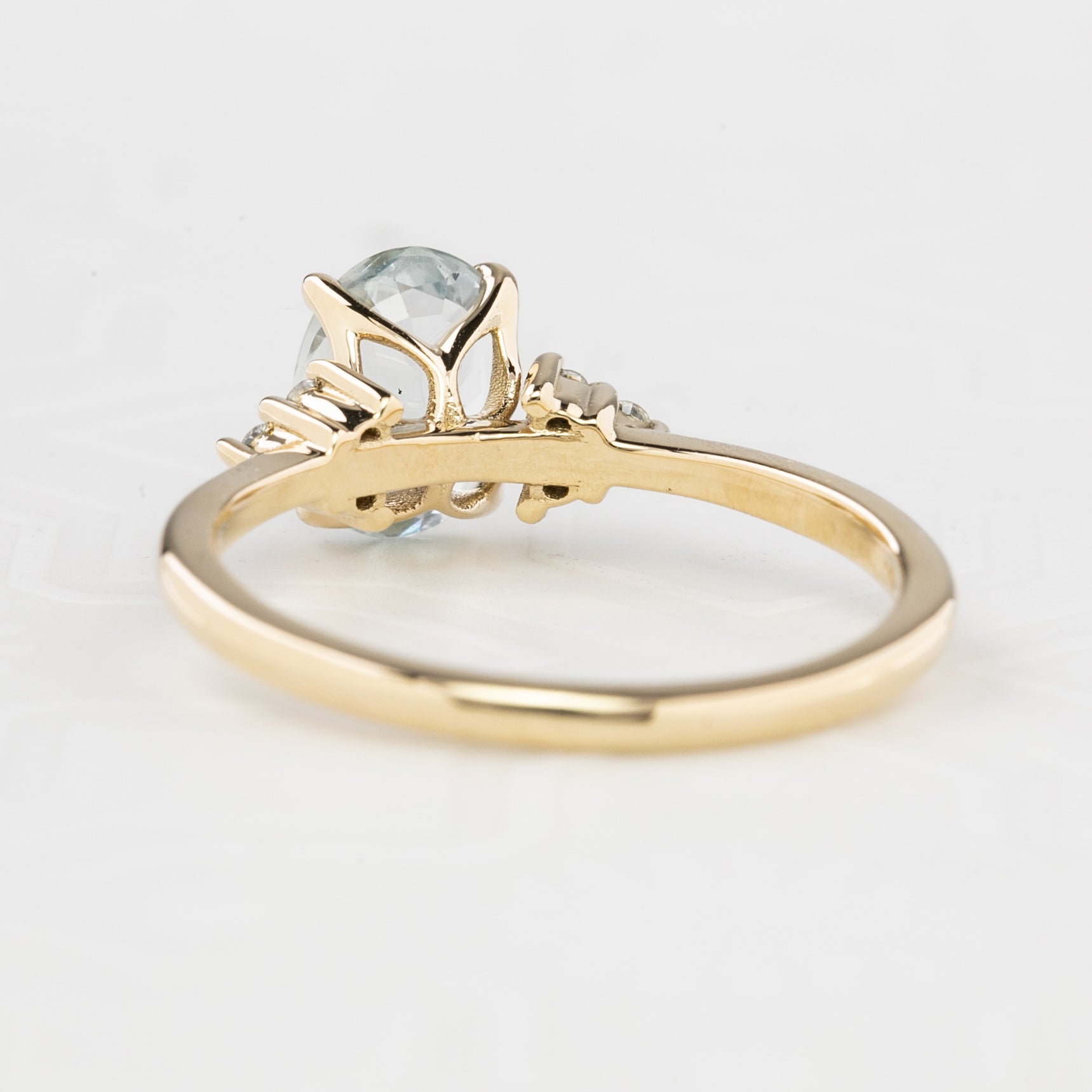 Teresa Ring, 1.90ct Light Green Madagascar Sapphire