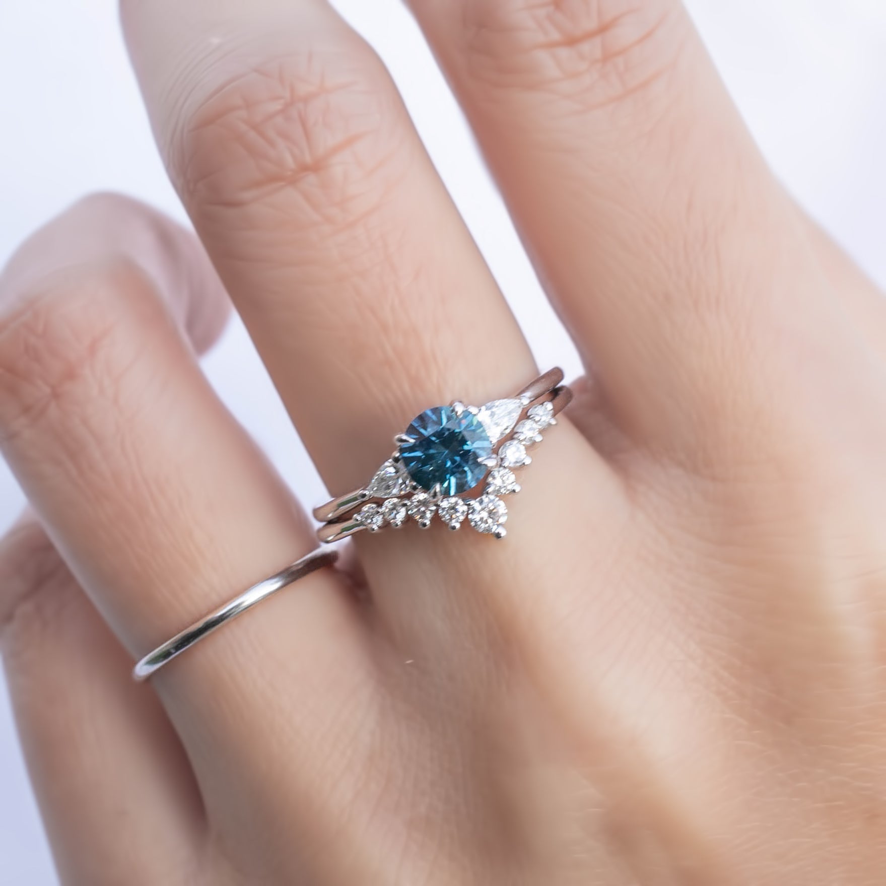 Olivia Ring, 1.01ct Montana Sapphire