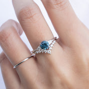 Olivia Ring, 1.01ct Montana Sapphire