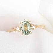 Estel Ring, 1.22ct Montana Sapphire, oval shape gemstone
