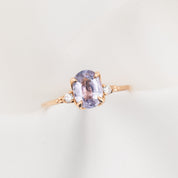 【一点物】エステルリング ・1.38ct・非加熱ラベンダーブルーサファイア・K14RG