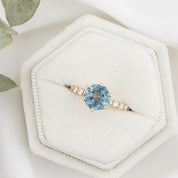 Maria Luxe Grand Ring, 2.06ct Montana Sapphire